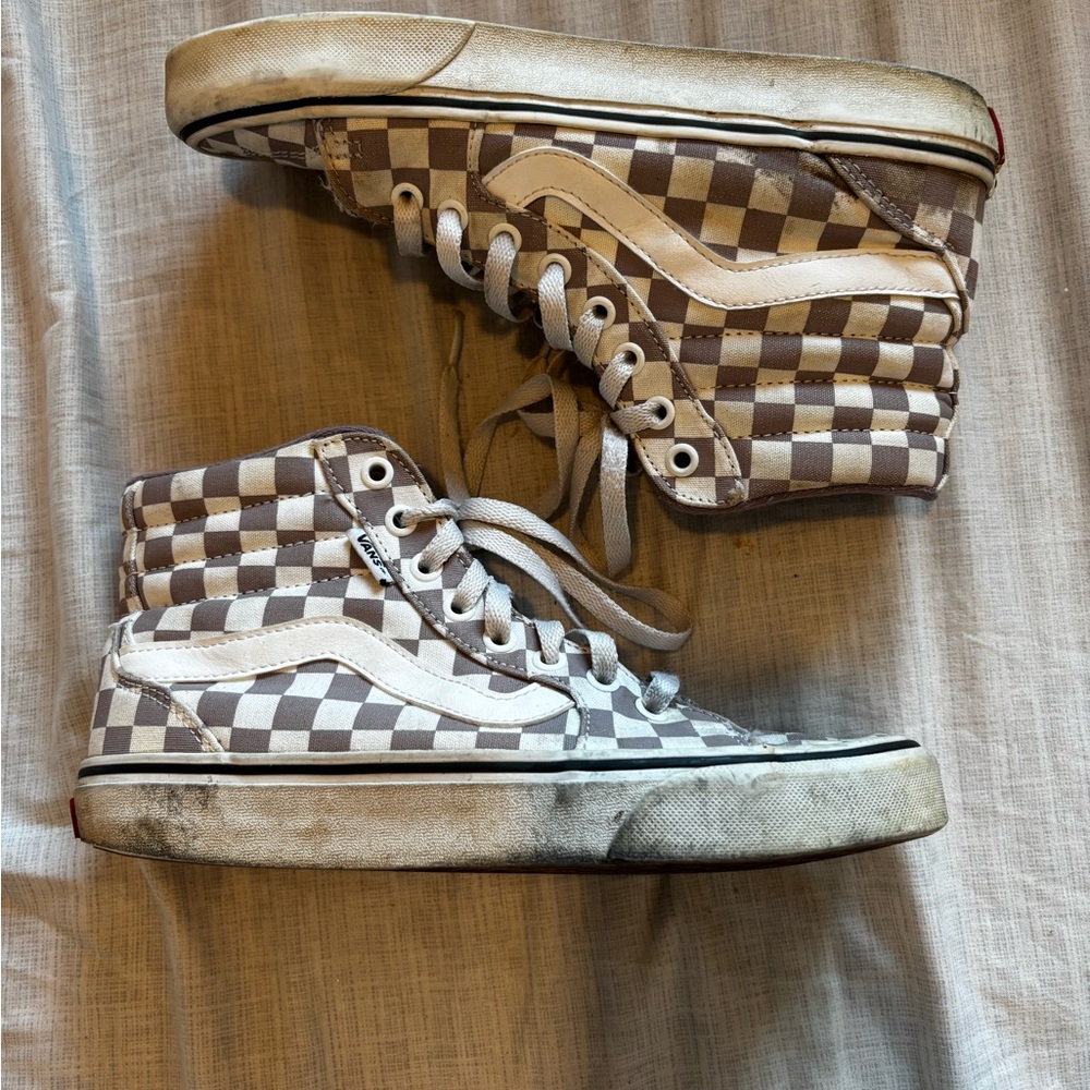 Vans Sk8 High Mauve Checkerboard Women’s Size 7.5